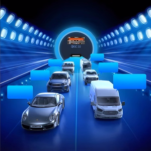Dudao R4Ultra 120W Power Delivery Quick Charge LED Car Įkroviklis USB-A USB-C - Gray