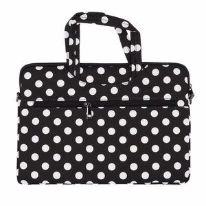 Wonder Briefcase Laptop 13-14 inches black polka-dot
