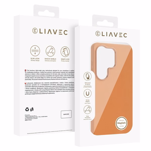Liavec Silky чехол с металлической рамкой камеры для Samsung Galaxy S26 Ultra оранжевый