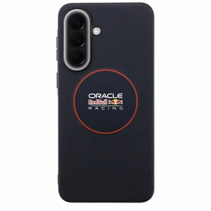 Red Bull dėklas Samsung A57 (Meshed PU Red Ring & Metal Buttons) tamsiai mėlynas