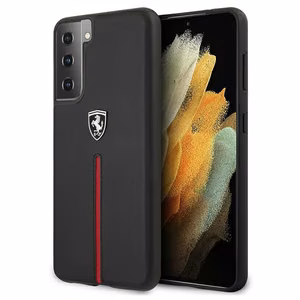 Ferrari FEOSIHCS21MBK S21+ G996 чёрный/чёрный жёсткий чехол Off Track Leather Nylon Stripe