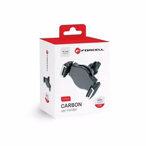 Forcell F-Grip Carbon H-CF509 automobilinis telefono laikiklis į ventiliacijos groteles, juodas