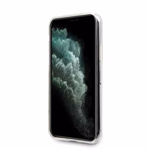Guess GUHCN58PCUGLKA iPhone 11 Pro chaki kietas dėklas 4G Circle Glitter