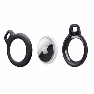Tech-Protect Rough Chain dėklas Apple AirTag su pakabuku - Juodas