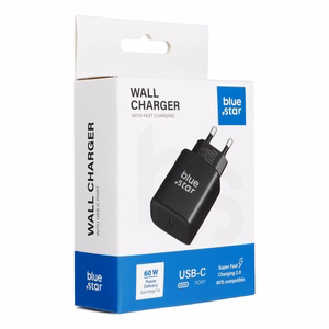 Įkroviklis Blue Star (TFBAVS-60W) USB-C 3A (60W) juodas