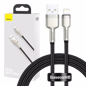 USB кабель для Lightning Baseus Cafule, 2.4A, 1м (чёрный)