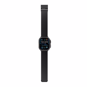 AmazingThing Titan Premium metalinis dirželis, skirtas Apple Watch 38/40/41/42/44/45/46/49mm, juodas