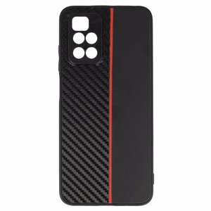 Tel Protect ANGLIES dėklas Xiaomi Redmi 10 juodas su raudona juosta