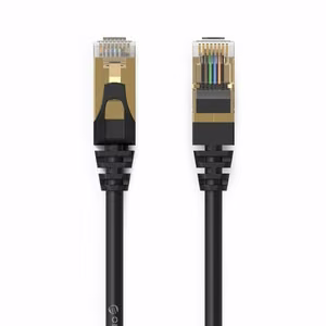 Orico PUG-C7 CAT7 10Gbps RJ45 Ethernet tinklo laidas interneto LAN apvalus 10m - juodas