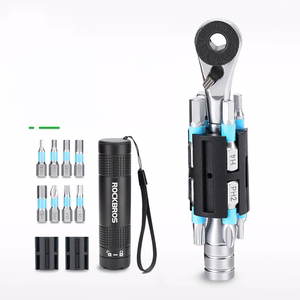 Rockbros TG-8601 cilindriniame dėkle esantis dviračio daugiafunkcis įrankis su S2 terkšle – juodas