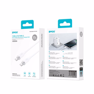 BWOO 65W кабель USB-C - USB-C 1m белый