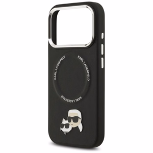 Karl Lagerfeld Karl & Choupette Smeigtukai Magnetinis dėklas telefonui iPhone 17 Pro - juoda