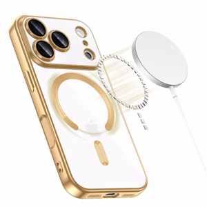 Tech-Protect MagFlex Magnetinis dėklas telefonui iPhone 17 Pro - skaidrus auksinis