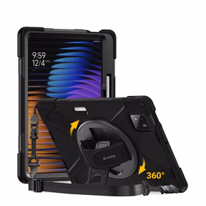Tvirtas apsauginis dėklas Crong Defender Plus, skirtas Xiaomi Pad 8 / 8 Pro / Pad 7 / 7 Pro 11,2″, juodas