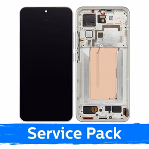 Ekranas skirtas Xiaomi 15 su rėmeliu / White / (Service Pack)