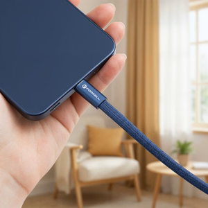 Кабель USB-C — USB-C Forcell F-Energy QC4.0 PD 5A 100W Cafule Flat 1,2 м CCFN23 тёмно-синий