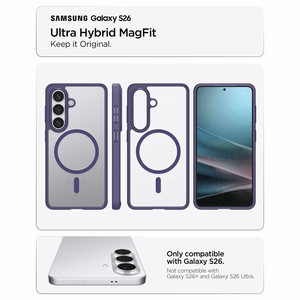 Spigen Ultra Hybrid Mag MagSafe dėklas skirtas Samsung Galaxy S26 - skaidrus violetinis