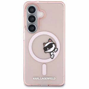 Karl Lagerfeld IML Peekaboo Choupette MagSafe Case for Samsung Galaxy S26 - Pink