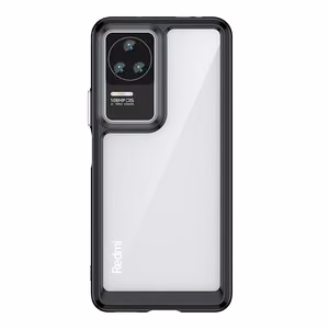 Outer Space Case dėklas telefonui Xiaomi Poco F4 5G su lanksčiu rėmu juodas