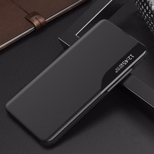 Dėklas telefonui Samsung Galaxy A24 4G iš eko odos su stovu mėlynas