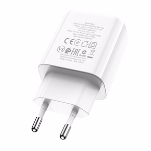 Borofone сетевое зарядное устройство BN4 Potential - USB + Type C - QC 3.0 PD 2.0 20W белый