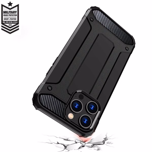 iPhone 15 Pro Hybrid Armor dėklas - juodas