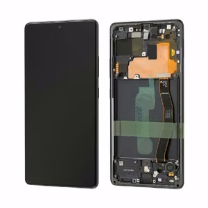 LCD экран Samsung G770F S10 Lite с тачскрином и рамкой чёрный Оригинал (б/у Grade A)