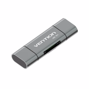 Vention CCHH0 kortelių skaitytuvas USB Type-A/USB Type-C/Micro-USB Pilka