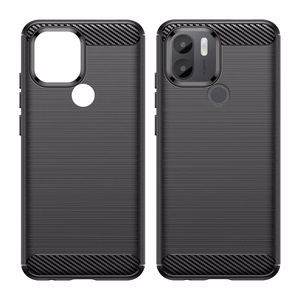 Чехол Carbon Case для Xiaomi Redmi A1+ гибкий силиконовый под карбон чёрный