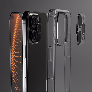 SBS set with D3O technology for iPhone 16 Pro Max - case + glass screen and camera protector - transparent