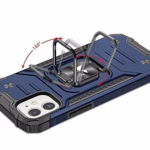 Wozinsky Ring Armor iPhone 14 Plus dėklas telefonui su magnetiniu laikikliu ir žiedu, mėlynos spalvos