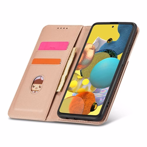 Magnet Card Case чехол для Samsung Galaxy A13 5G кошелёк-чехол с держателем для карт розовый