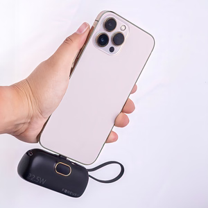 "Forever" mini maitinimo bankas MTB-100 22,5W 5000 mAh Žaibas juodas