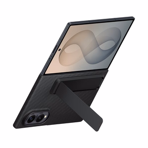 XF971SBE karboninis dėklas su stovu Samsung Galaxy Fold 8, juodas