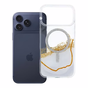 Dėklas iPhone 17 Pro Max / 18 Pro Max (žemas kameros kraštas) Golden suderinamas su MagSafe baltas