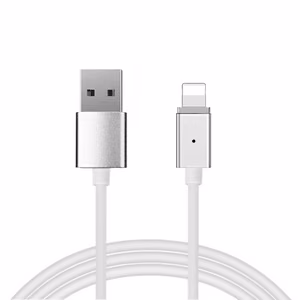 Cable Magnetic Type 1 USB to Lightning with detachable plug iPhone 5/6/7/8/X 1m Silver (blister pack)