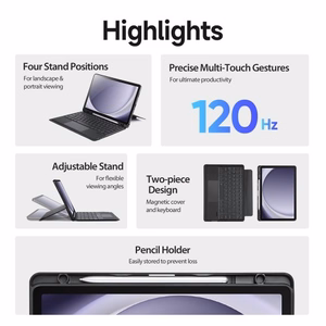 Dux Ducis "DK Series" Belaidė klaviatūra Samsung X210 / X216 / X218 Tab A9 Plus 11 Juoda
