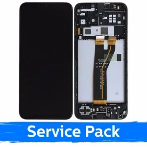 LCD ekranas suderinamas su Samsung M146 M14 5G juodas su rėmeliu (Service Pack)