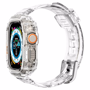 Spigen Rugged Armor Pro Case – Band with case for Apple Watch Ultra 49 mm (Clear))