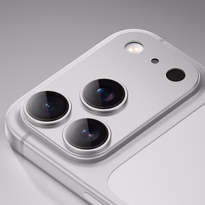Benks grūdintas stiklas Glass Warrior metalinė integruota objektyvo apsauga (C069) Iphone 17 Pro (3 objektyvai) balta