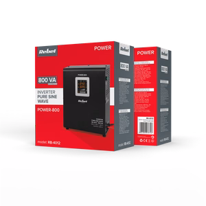 Rebel POWER-800 wall-mounted emergency power supply, pure sine wave inverter with charging, 12 V / 230 V, 800 VA / 500 W