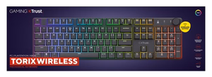 Trust GXT 868 Torix klaviatūra Žaidimams USB + RF Wireless + Bluetooth QWERTY Anglų (JAV) Juoda