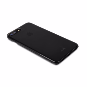 Moshi XT itin plonas skaidrus kietas dėklas, skirtas iPhone 8 Plus / 7 Plus, „Stealth Black“ spalvos