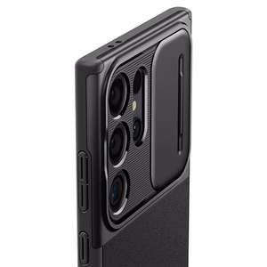 Spigen Optik Armor dėklas telefonui Samsung Galaxy S24 Ultra - juoda