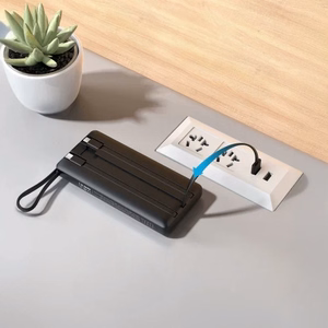 Išorinė baterija POWER BANK VEGER C10 10000mAh (USB,USB-A,Type-C,MicroUSB,lightning) juoda