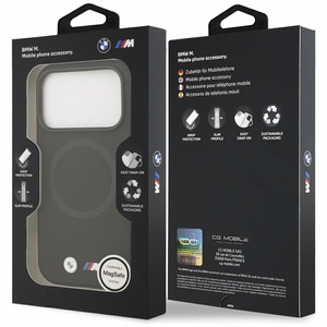 BMW M FW Metal Logo MagSafe Case for iPhone 17 Pro - Black