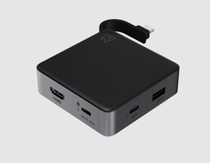 USB-C-концентратор ZAGG на 4 порта, чёрный / серый