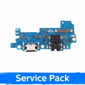 Charging Port Compatible With Samsung A315 A31 With Flex / Plata (Service Pack)