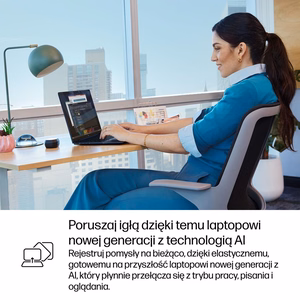 HP EliteBook X Flip G1i Next Gen AI PC Copilot+ PC Intel Core Ultra 7 258V 2-in-1 Nešiojamas kompiuteris 35.6 cm (14") 2.5K Jutiklinis ekranas 32 GB LPDDR5x SDRAM 512 GB SSD Wi-Fi 7 (802.11be) Windows 11 Pro Blue