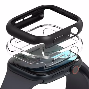 Ringke Slim 2-pack Чехол для Apple Watch 10 46mm - прозрачный и матовый чёрный